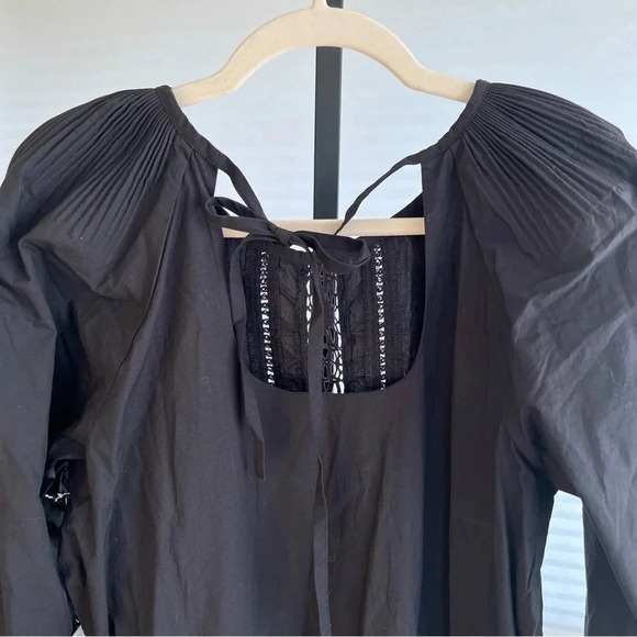 St. Roche Fountain Dress Organic Cotton Black 4 NWT Spring Feminine Contemporary - Picture 9 of 11